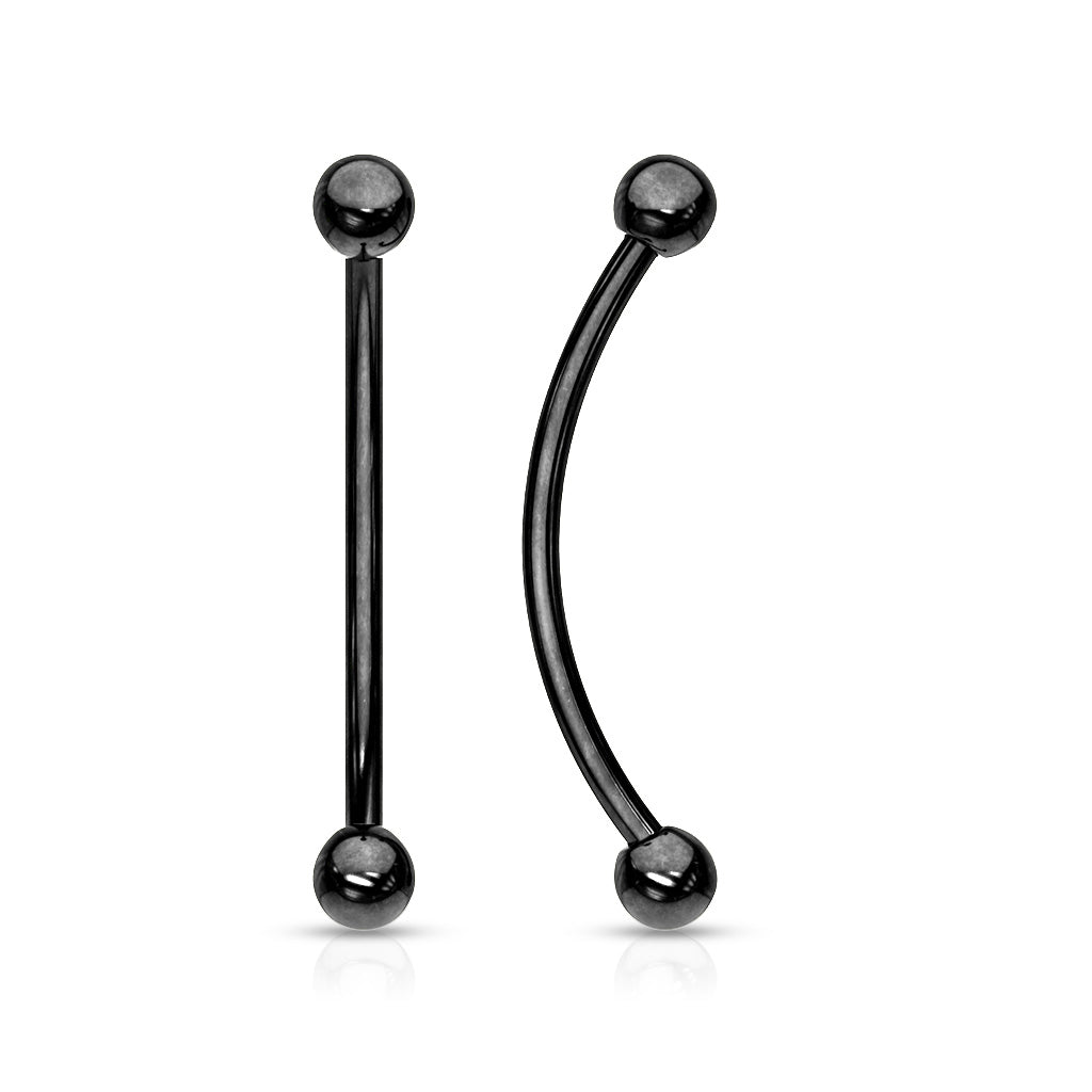 16G Surgical Steel Curved Barbell for Snake Eye Piercing